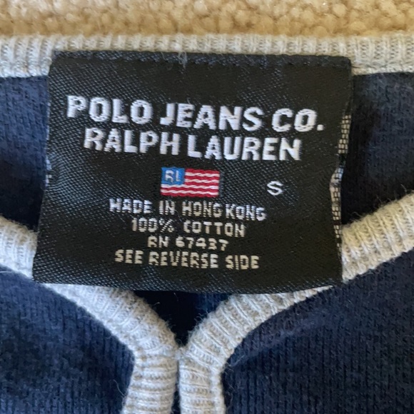 Polo Ralph Lauren navy and grey cropped tank S - Picture 4 of 8